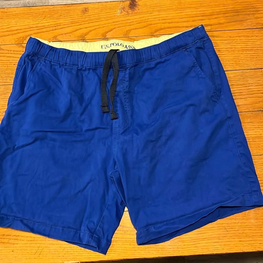 Blue USPA drawstring shorts